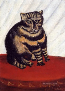 el gatito atigrado Henri Rousseau Pinturas al óleo